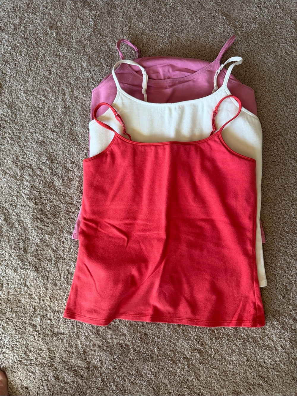 Women’s Express Large 3-Pack Tank Tops - Coral ,Beige& Mauve